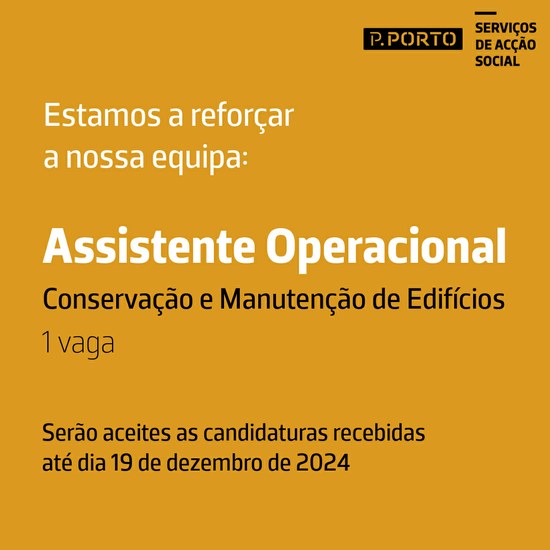 Recrutamento de Assistente Operacional