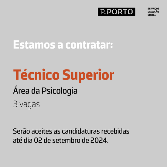 Recrutamento de três técnicos superiores